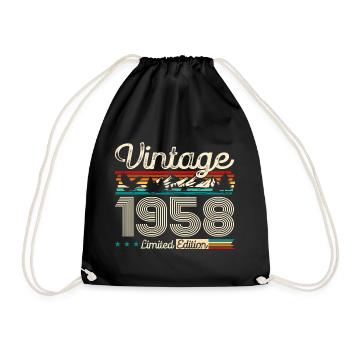 66ème Anniversaire Légende Millésime 1958 Millésime 58 - Sac de sport léger - noir - Devant