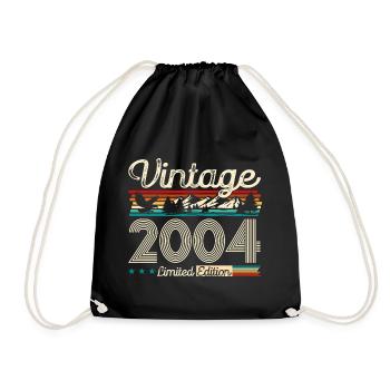 20th Birthday Legend Vintage 2004 Vintage 2004 - Drawstring Bag - black - Front