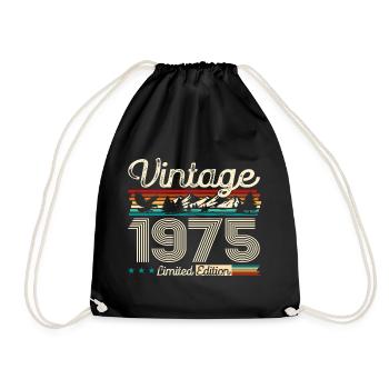 50ème Anniversaire Original Vintage 1975 Vintage 75 - Sac de sport léger - noir - Devant