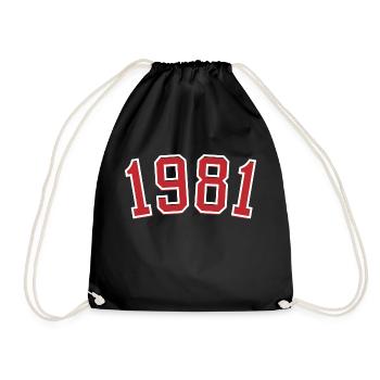 Année de naissance sport 1981 - Sac de sport léger - noir - Devant