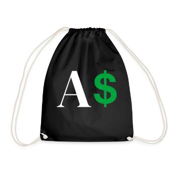 Lettre a dollar - Sac de sport léger - noir - Devant