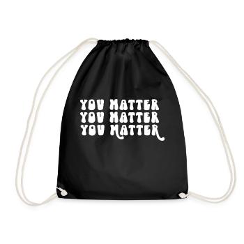 Vous comptez Affirmation positive Motivation - Sac de sport léger - noir - Devant