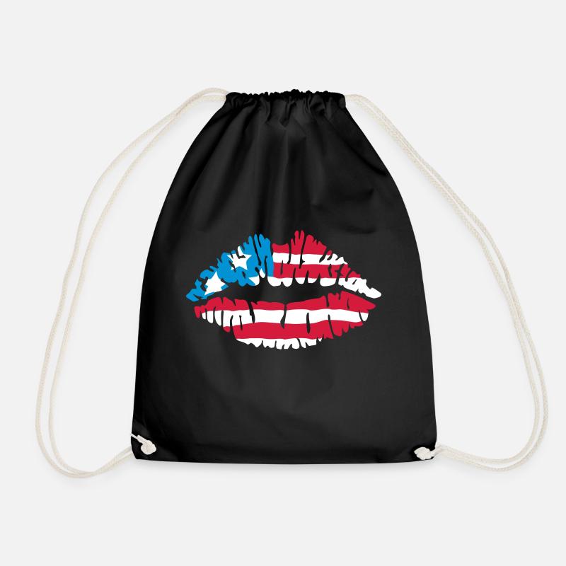 Amerika - Turnbeutel - Schwarz