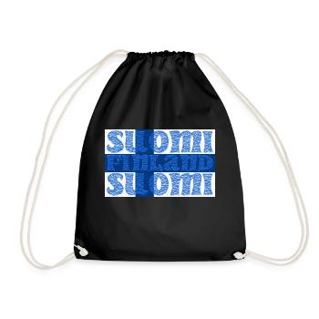Finland Finland flag - Drawstring Bag - black - Front