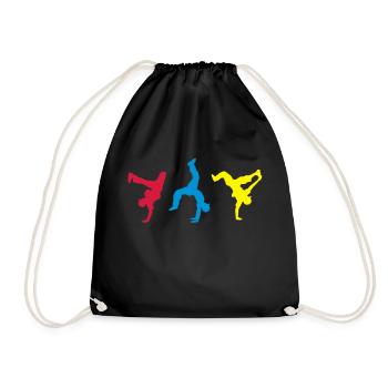 bboys colorfull - Turnbeutel - Schwarz - Vorne