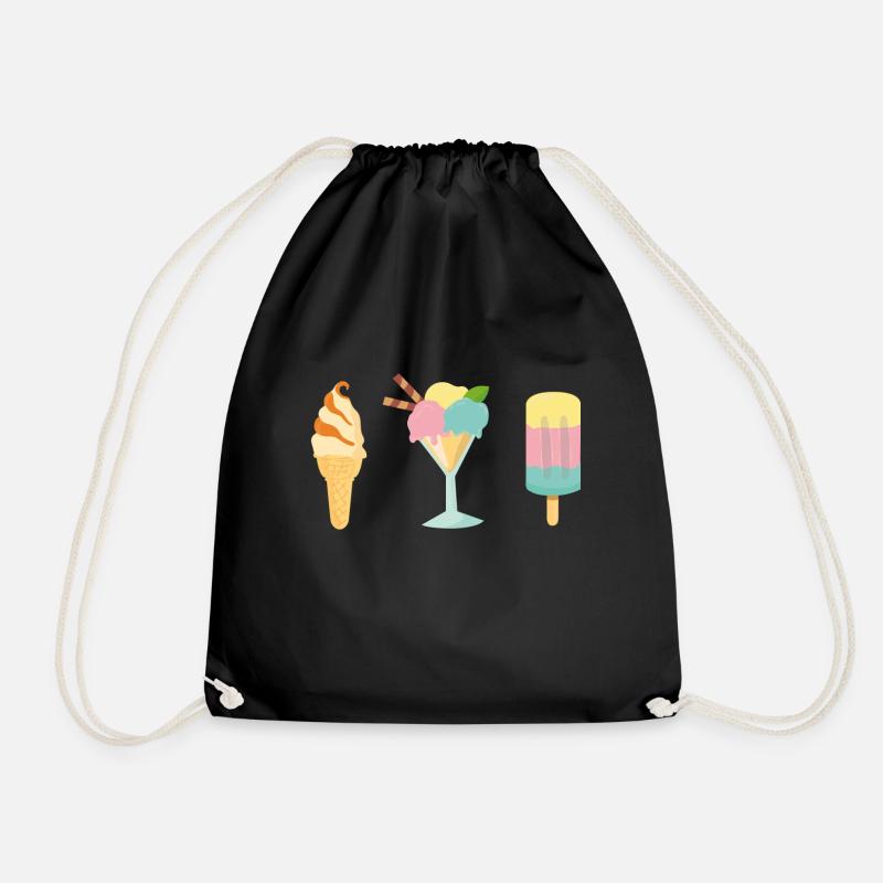 Eis Sommer Design - Turnbeutel - Schwarz
