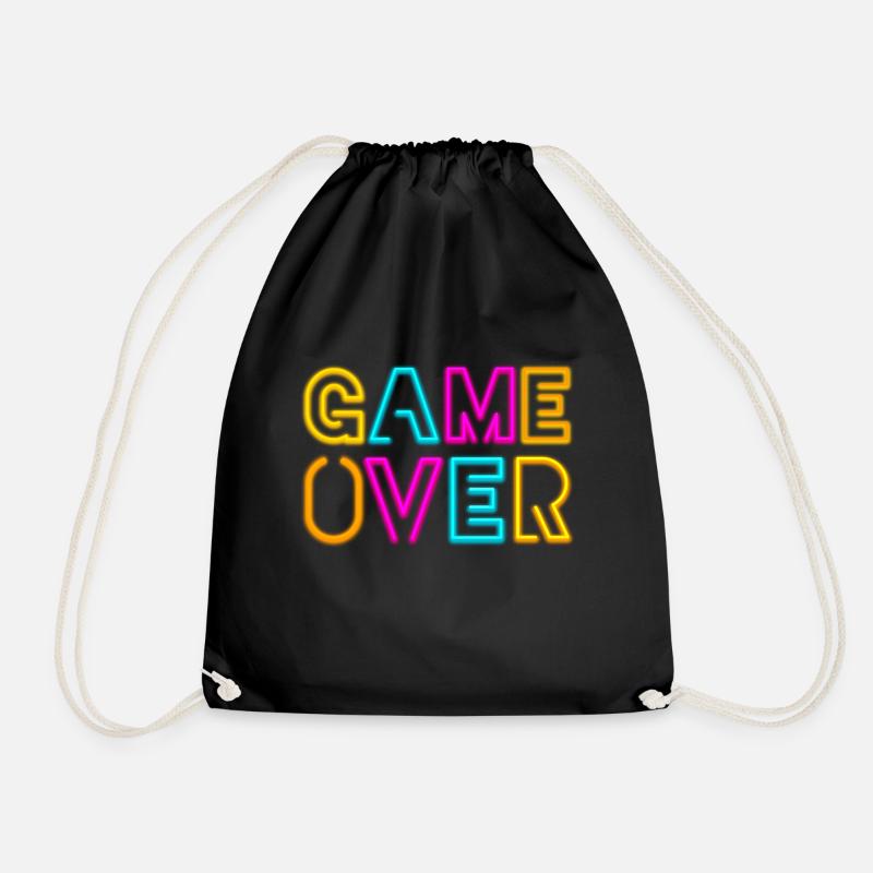 Game over - Drawstring Bag - black