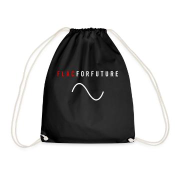 FLAC for Future Audiophile - Drawstring Bag - black - Front
