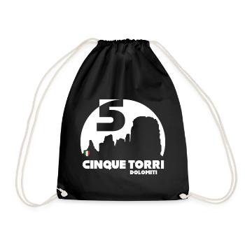 Cinque Torri Fünf Türme Dolomiten Südtirol Italien - Turnbeutel - Schwarz - Vorne