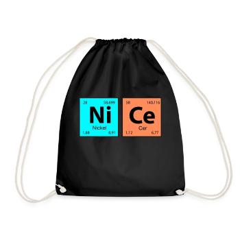 Periodensystem NICE - Turnbeutel - Schwarz - Vorne