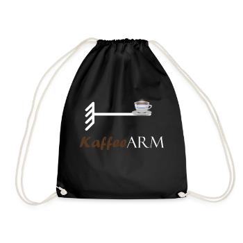 Kaffeearm - Turnbeutel - Schwarz - Vorne