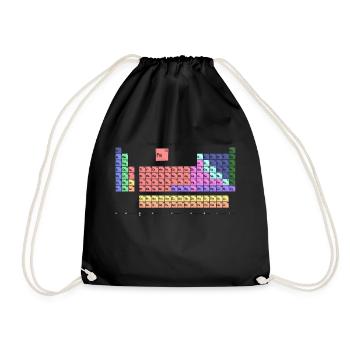 Tableau périodique chimie - Sac de sport léger - noir - Devant