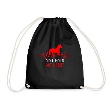 Pferd Horse - Turnbeutel - Schwarz - Vorne