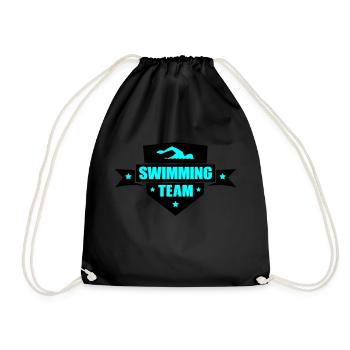 Équipe de natation - Sac de sport léger - noir - Devant