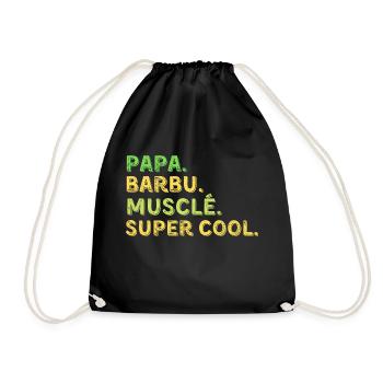 cadeau homme papa barbu humour - Sac de sport léger - noir - Devant