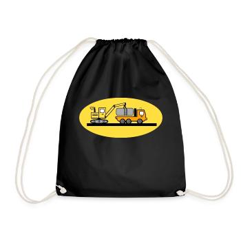 Bagger - Turnbeutel - Schwarz - Vorne