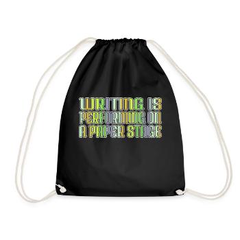 editor birthday present christmas present idea - Turnbeutel - Schwarz - Vorne