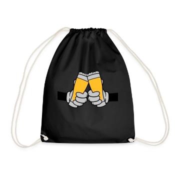 Verre de bière toast 2 Friends - Sac de sport léger - noir - Devant