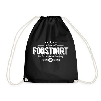 Forstwirt Beruf Geschenk - Turnbeutel - Schwarz - Vorne