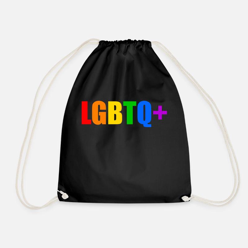 LGBTQ Rainbow - Drawstring Bag - black
