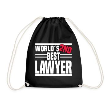2ème meilleur avocat au monde - Sac de sport léger - noir - Devant