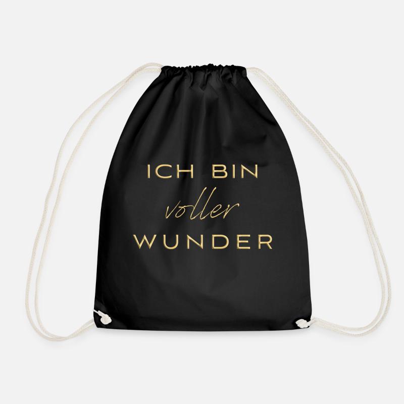 ich bin voller wunder - Turnbeutel - Schwarz