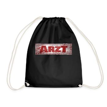 Von Beruf aus Arzt - Turnbeutel - Schwarz - Vorne