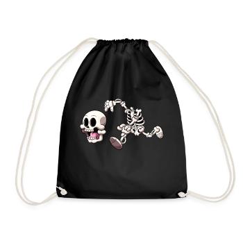 Skeleton a perdu la tête - Sac de sport léger - noir - Devant