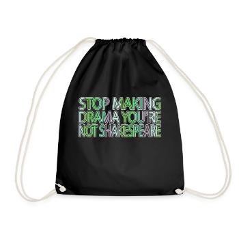school book fan frequent readers book connoisseur - Drawstring Bag - black - Front