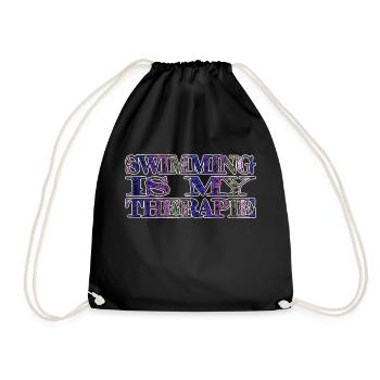 joke birthday bicycle statement sports apnea - Drawstring Bag - black - Front