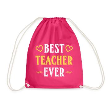 Bester Lehrer aller Zeiten - Turnbeutel - Fuchsia - Vorne
