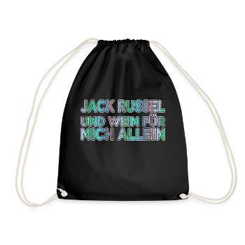 aqua igittigitt geschenk spruch - Turnbeutel - Schwarz - Vorne