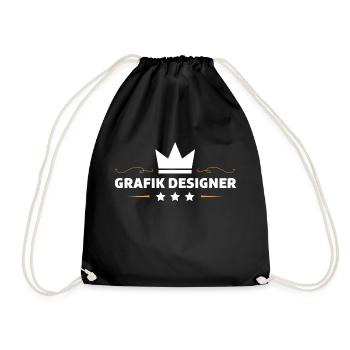 Grafik Designer Beruf - Turnbeutel - Schwarz - Vorne