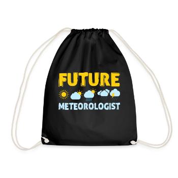 Future Meteorologist Weather Meteorology - Drawstring Bag - black - Front