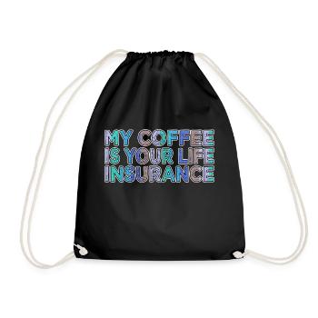 roastedbeans coffeebean jokes sayings coffee mug - Turnbeutel - Schwarz - Vorne