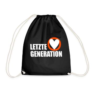Letzte Generation - Design 5 - Turnbeutel - Schwarz - Vorne