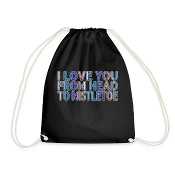 Bedroom Dino Bike Moon Christmas Vacation Joke - Drawstring Bag - black - Front