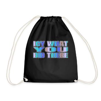 Dinosaur Tshirt Joke Christmas Present Beard - Drawstring Bag - black - Front