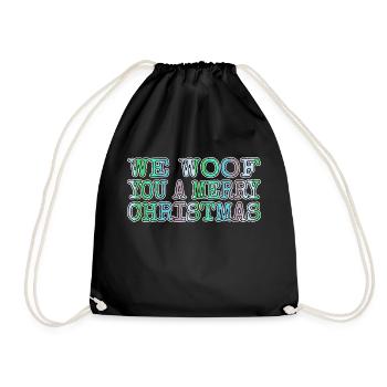 Beagle Owner Gift Beach Awesome under the Tree - Drawstring Bag - black - Front