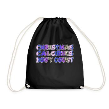 present idea beach holiday bodybuilding beards - Drawstring Bag - black - Front