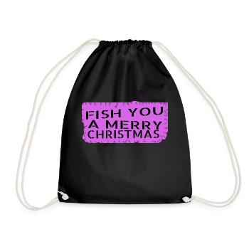 Angling Dinosaur Fan Present Cute - Drawstring Bag - black - Front