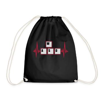 WASD Touches de clavier Gamer - Sac de sport léger - noir - Devant