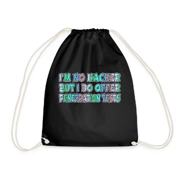 anonymous expect us ethical birthday present idea - Drawstring Bag - black - Front