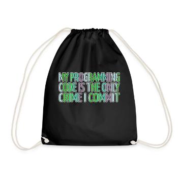 Les blagues en langage informatique présentent le développeur backend - Sac de sport léger - noir - Devant