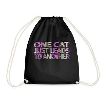 kitty animals awesome joke funny quote birthday - Turnbeutel - Schwarz - Vorne