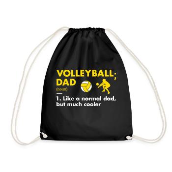 Sport Dad Definition Volleyball - Turnbeutel - Schwarz - Vorne