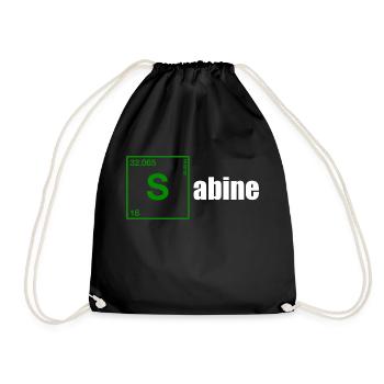 Sabine Geschenk white - Turnbeutel - Schwarz - Vorne