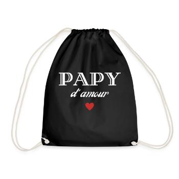papy d'amour - Sac de sport léger - noir - Devant