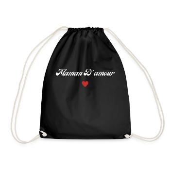 maman d'amour - Sac de sport léger - noir - Devant