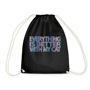 anniversaire bday j’aime les chats humour blague geek mammifère - Sac de sport léger - noir - Devant